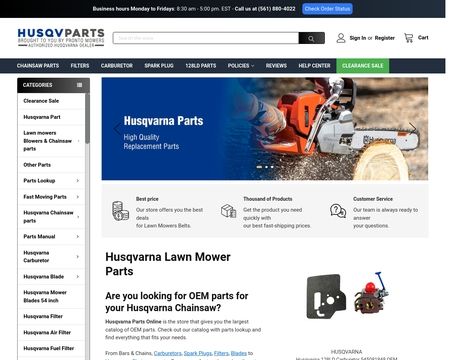 website thubmnail of Husqvparts