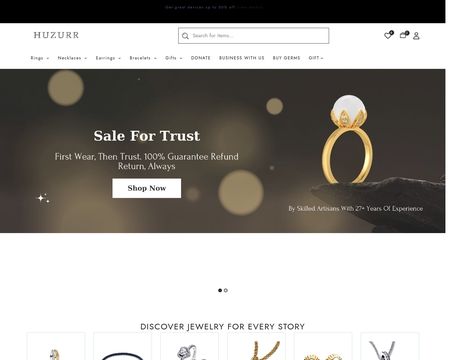 website thubmnail of Huzurr Jewelry Pvt Ltd