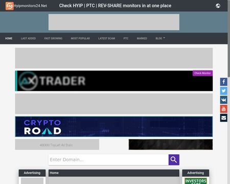 website thubmnail of Hyipmonitors24.net