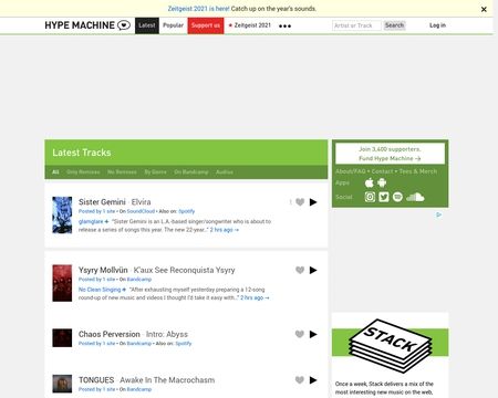 website thubmnail of The Hype Machine