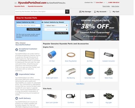 website thubmnail of Hyundaipartsdeal