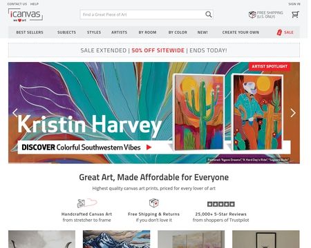 website thubmnail of iCanvasArt