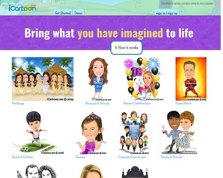 website thubmnail of Icartoon.me