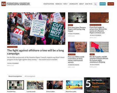 website thubmnail of International Consortium of Investigative Journalists - ICIJ