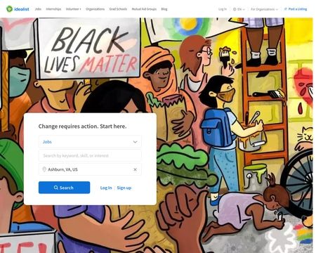 website thubmnail of Idealist