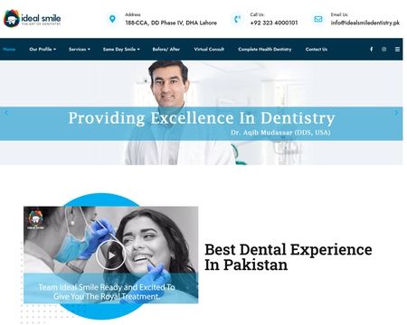 website thubmnail of Idealsmile.dentist