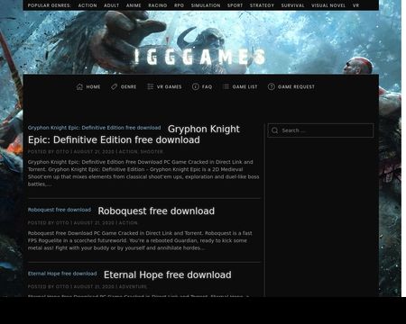 website thubmnail of Igg-games.cc