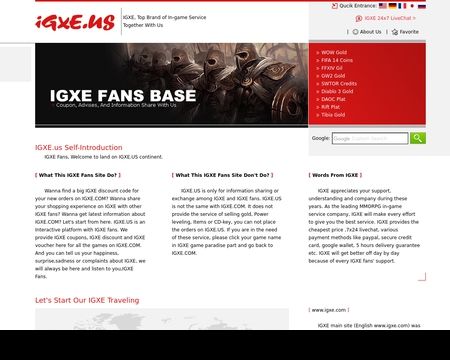 website thubmnail of Igxe.us