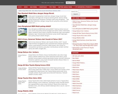 website thubmnail of Daftar Harga Mobil 2016