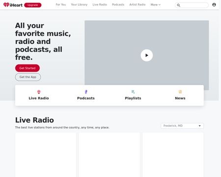 website thubmnail of Iheartmusic