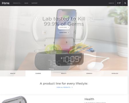 website thubmnail of iHome