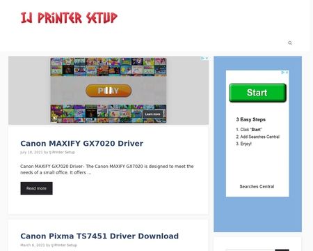 website thubmnail of Ijprintersetup