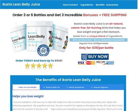 website thubmnail of Ikarialeanbellyjuiceusa