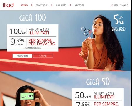website thubmnail of Iliad.it