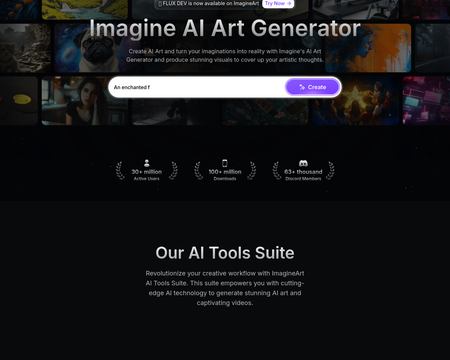 website thubmnail of Imagine.art