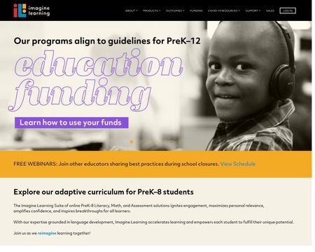 website thubmnail of Imaginelearning