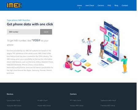 website thubmnail of Imei.net