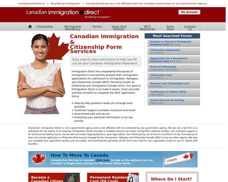 website thubmnail of ImmigrationDirect.ca