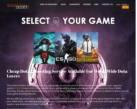 website thubmnail of Immortal Boost