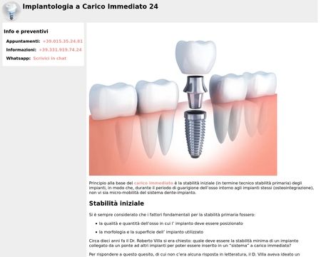 website thubmnail of Implantologiacaricoimmediato24.it