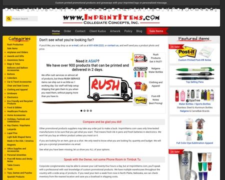 website thubmnail of ImprintItems.com
