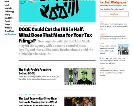 website thubmnail of Inc.com