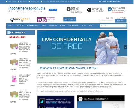 website thubmnail of Incontinence Products Direct