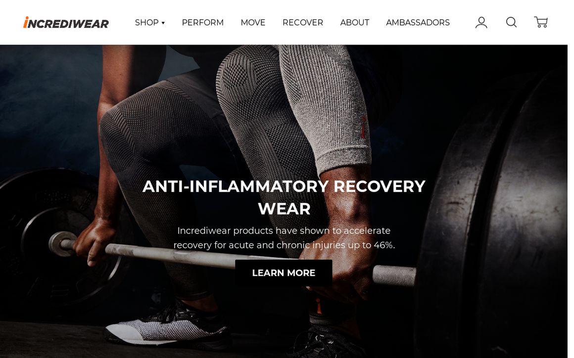 website thubmnail of Incrediwear