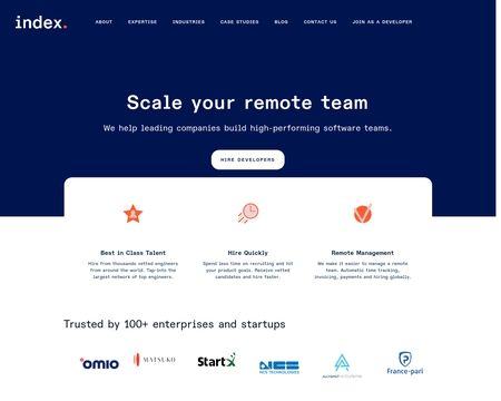 website thubmnail of Index.dev