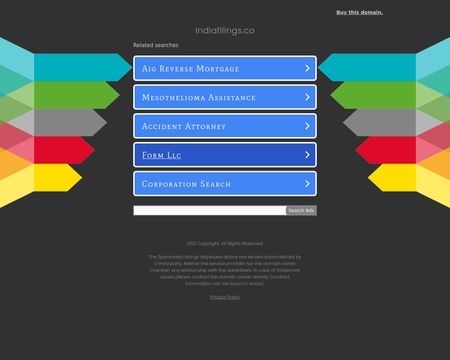 website thubmnail of Indiafilings.co