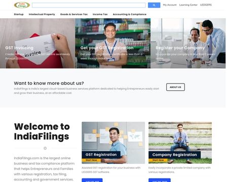 website thubmnail of IndiaFilings