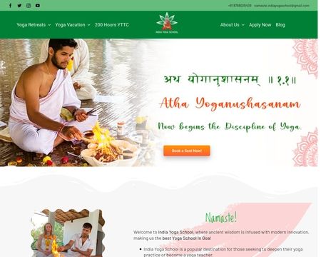 website thubmnail of Indiayogaschool