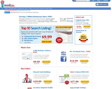website thubmnail of ineedhits