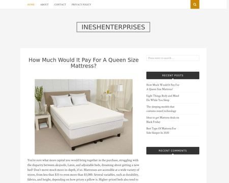 website thubmnail of Inesh Enterprises