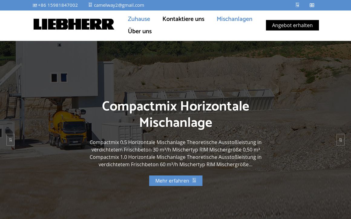 website thubmnail of Liebherr Betonmischanlage Und Betonmischer
