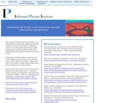 website thubmnail of Informed Patient Institute