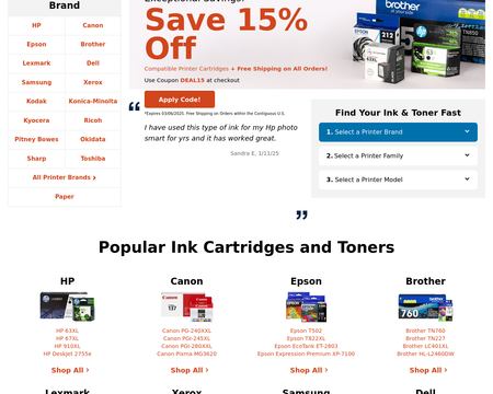 website thubmnail of InkCartridges