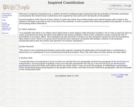 website thubmnail of Inspired Constitution
