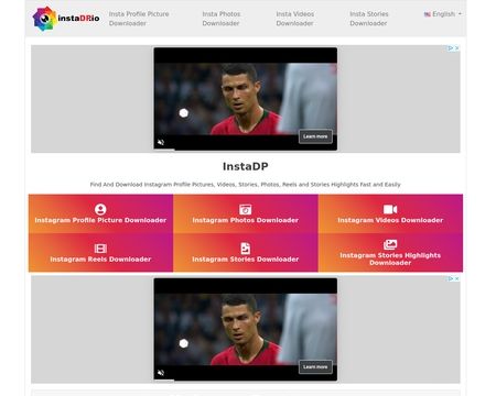 website thubmnail of Instadp.io