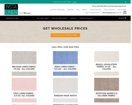 website thubmnail of InstaLinen