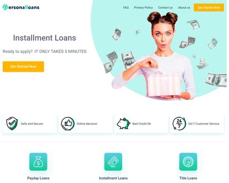 website thubmnail of Installment Loans