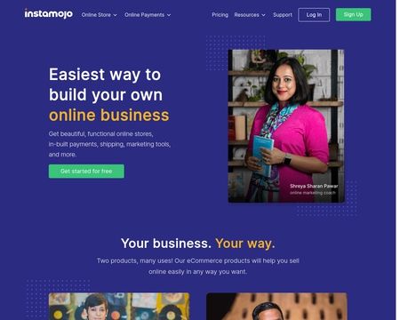 website thubmnail of Instamojo
