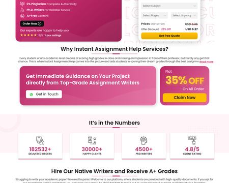 website thubmnail of InstantAssignmentHelp