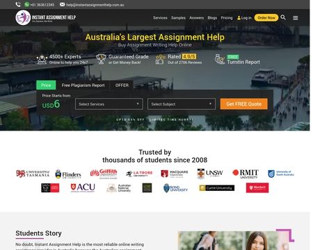 website thubmnail of Instant Assignment Help AU