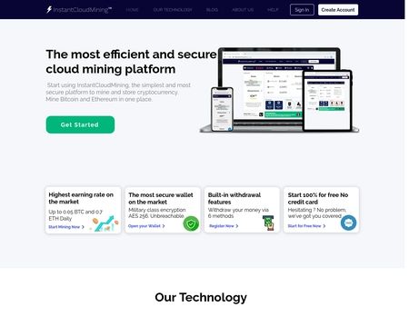 website thubmnail of Instantcloudmining