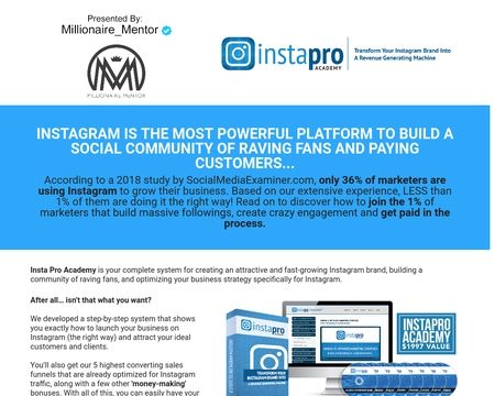 website thubmnail of Instapro Academy