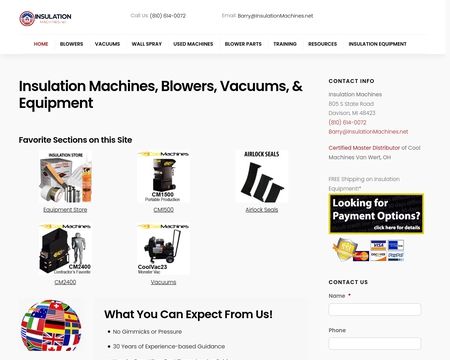 website thubmnail of InsulationMachines.net
