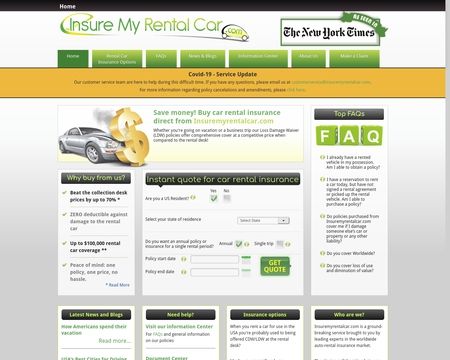 website thubmnail of Insuremyrentalcar