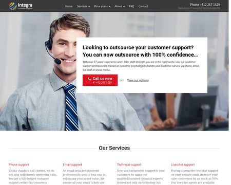 website thubmnail of Integra Customer Support