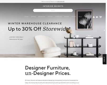 website thubmnail of Interior Secrets